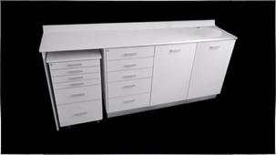 Photo Three-Bodied Furniture with rolling incorporate - Melamine